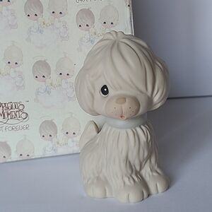 Vintage 90's Precious Moments Dog Love Porcelain Collectible Figurine
